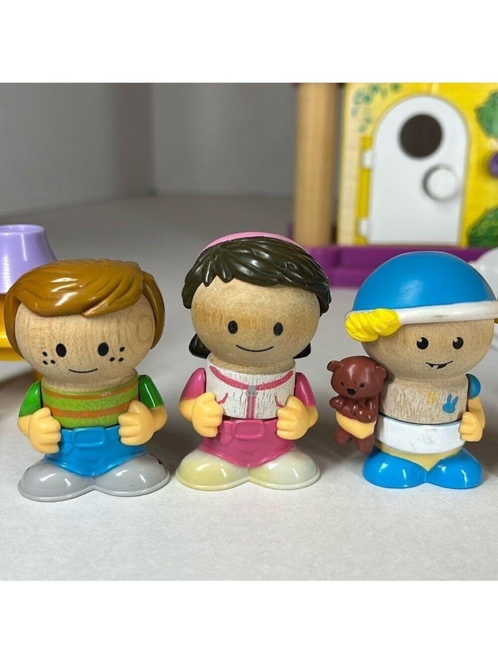 Learning Curve Play Town Family House with Five Wood Plastic Figures & Furniture - Picture 2 of 16